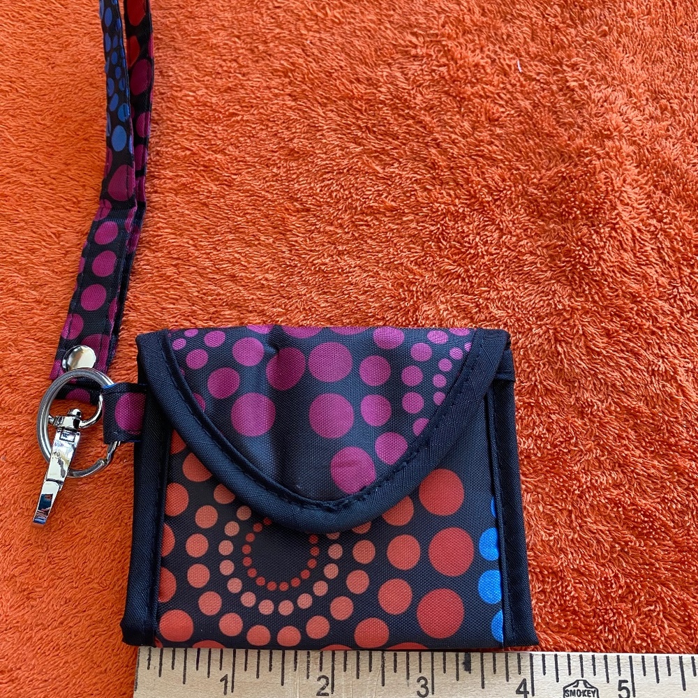 Clever Container Small wristlet with zipper pouch in back